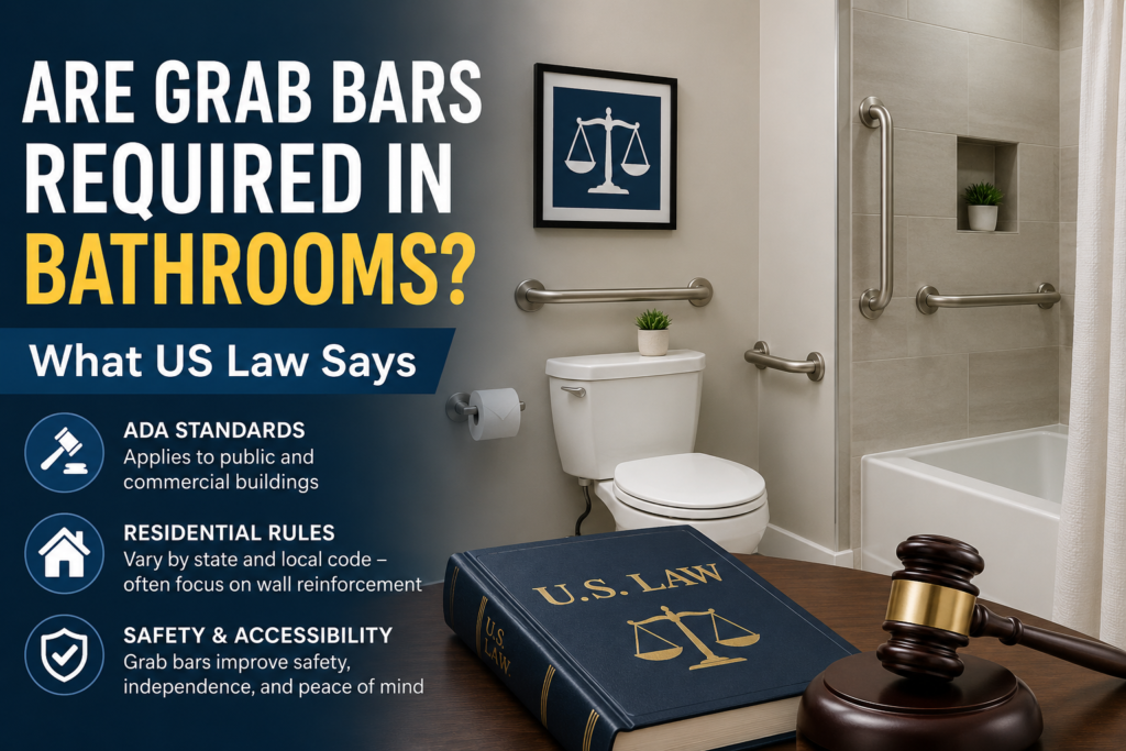 Are grab bars required in bathrooms under US law