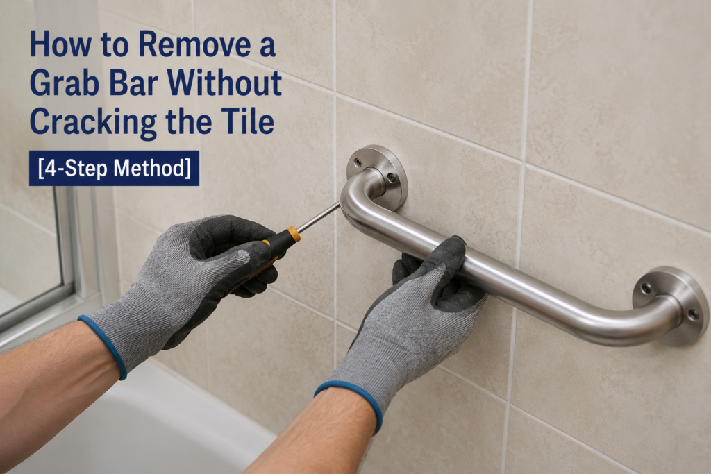 How to remove a grab bar without cracking bathroom tile