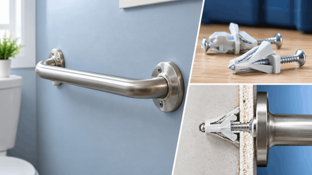 Can you use drywall anchors for a grab bar?