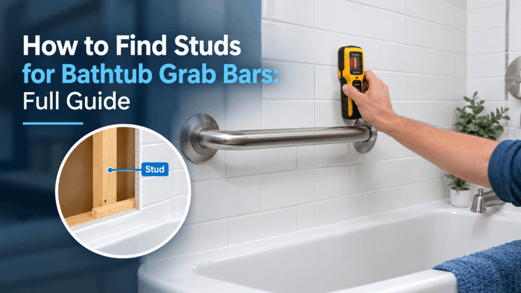 How to find studs for bathtub grab bars using a stud finder