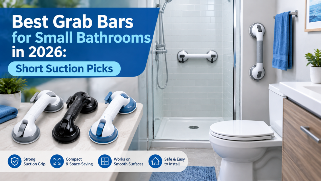 Best grab bars for small bathrooms in 2026 with short suction picks